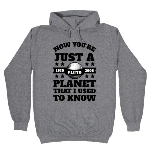 Pluto Just a Planet that I Used to Know Hooded Sweatshirt