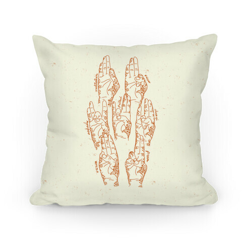 Healing Yoga Mudras Pillow