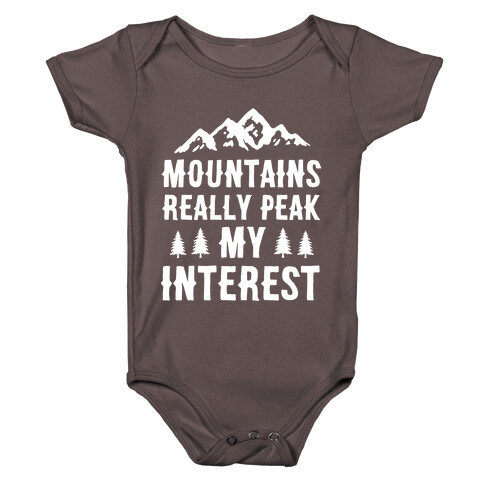 Mountains Really Peak My Interest Baby One-Piece