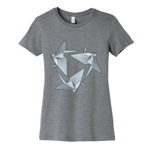 Origami Paper Crane Womens T-Shirt