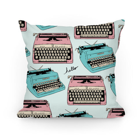 Typewriter Pattern Pillow