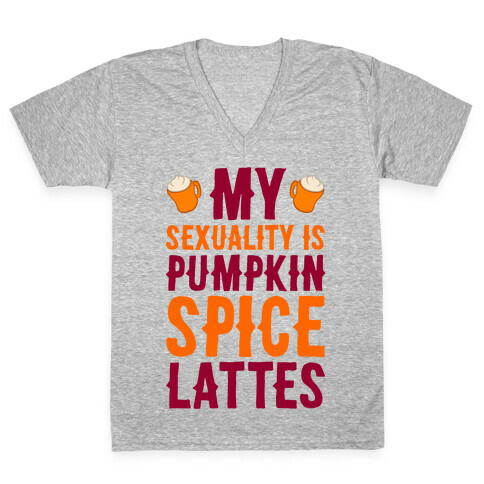 My Sexuality Is Pumpkin Spice Latte V-Neck Tee Shirt