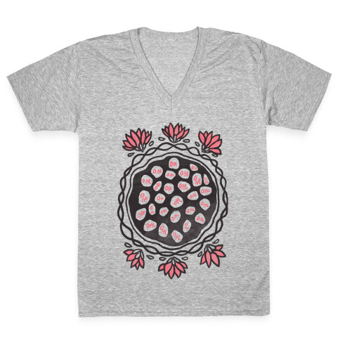 Om Lotus V-Neck Tee Shirt