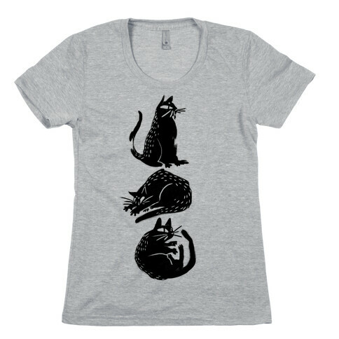 Cat Shapes Womens T-Shirt