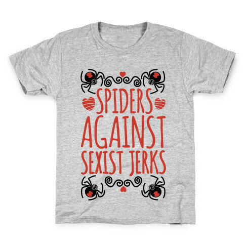 Spiders Against Sexist Jerks Kids T-Shirt