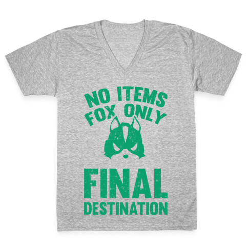 No Items Fox Only Final Destination V-Neck Tee Shirt