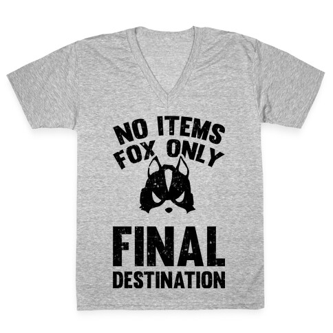 No Items Fox Only Final Destination V-Neck Tee Shirt