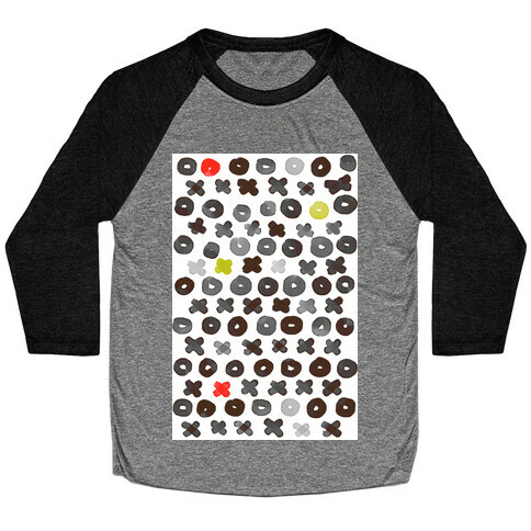 XOXO Hugs and Kisses Pattern Baseball Tee