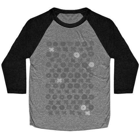 XOXO Hugs and Kisses Pattern Baseball Tee