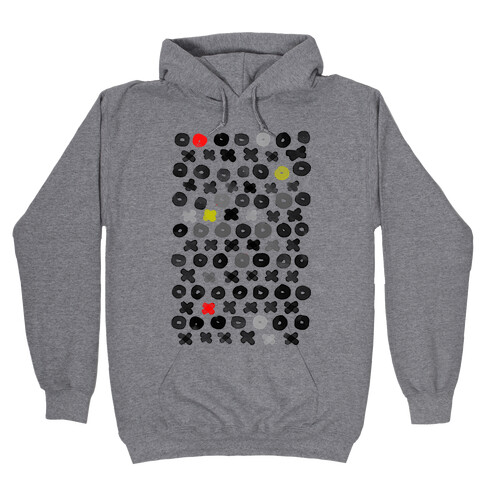 XOXO Hugs and Kisses Pattern Hooded Sweatshirt