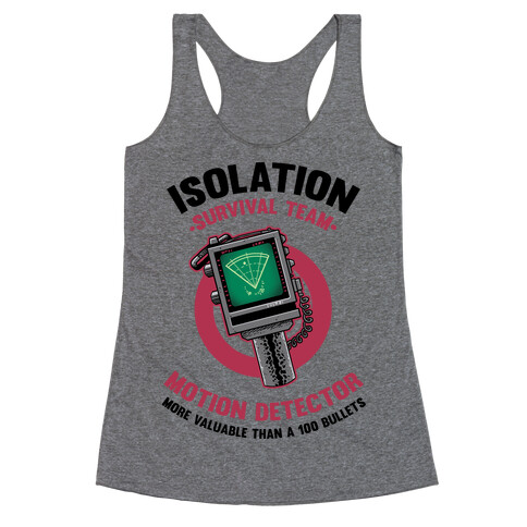 Isolation Survival Team Motion Detector Racerback Tank Top