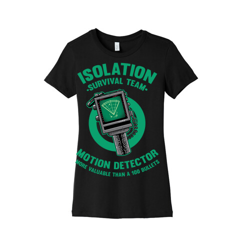 Isolation Survival Team Motion Detector Womens T-Shirt