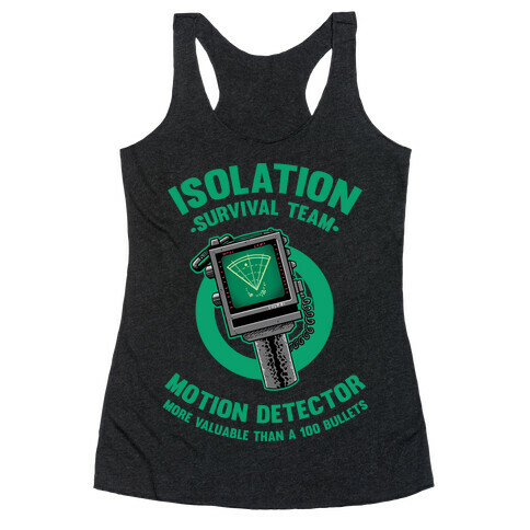 Isolation Survival Team Motion Detector Racerback Tank Top