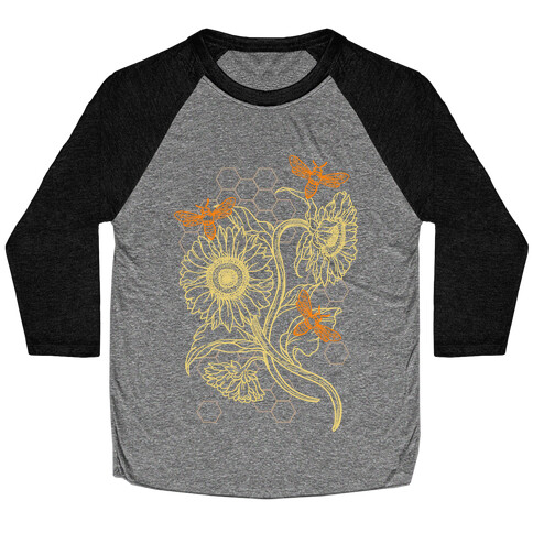 Honeybees & Sunflowers Baseball Tee