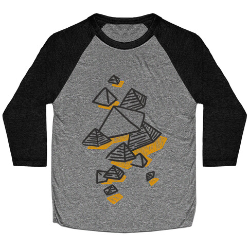 Geometric Pyramids Baseball Tee