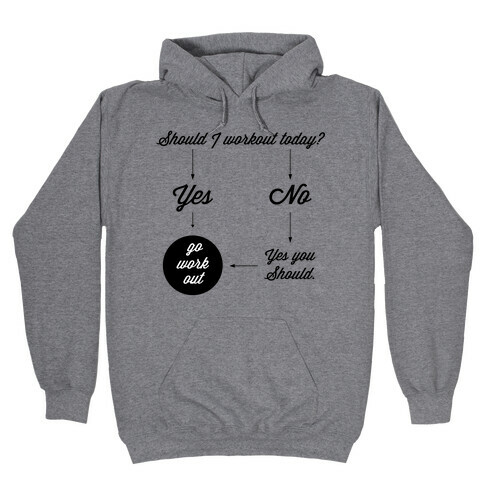 Should I workout today? Hooded Sweatshirt