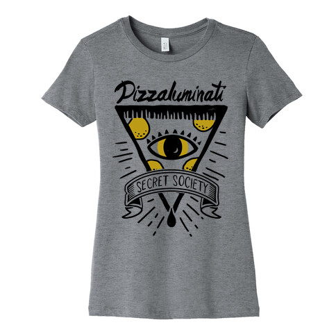 Pizzaluminati Secret Society Womens T-Shirt