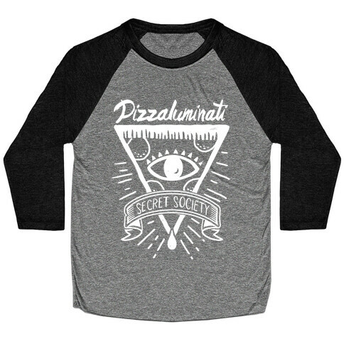 Pizzaluminati Secret Society Baseball Tee