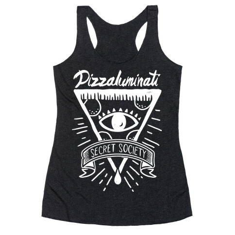 Pizzaluminati Secret Society Racerback Tank Top