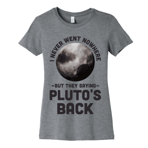 I Never Went Nowhere But They Saying Pluto's Back Womens T-Shirt
