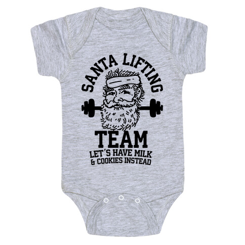 Santa Lifting Team Baby One-Piece