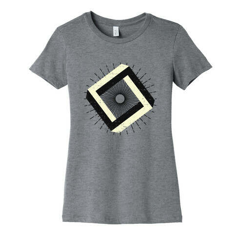 3D Geometric Square Womens T-Shirt