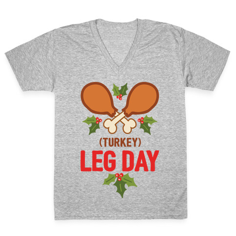 (Turkey) Leg Day V-Neck Tee Shirt