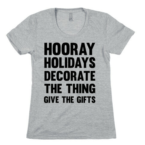 Hooray Holidays Womens T-Shirt
