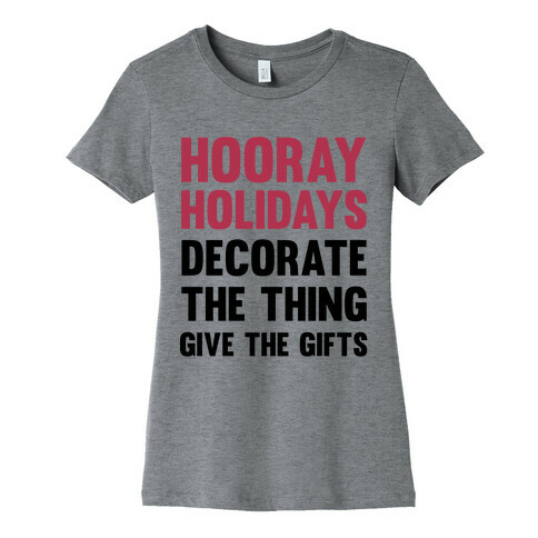 Hooray Holidays Womens T-Shirt