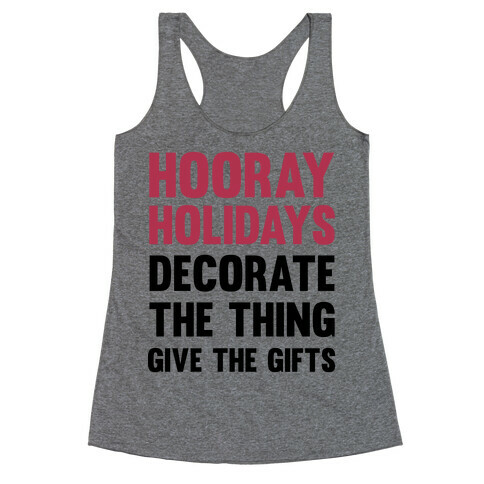 Hooray Holidays Racerback Tank Top