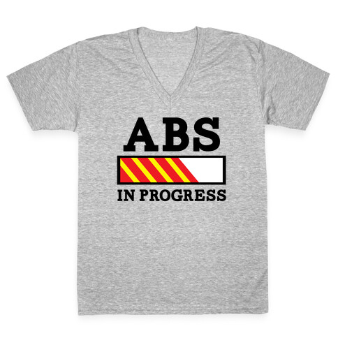 Abs in Progress V-Neck Tee Shirt