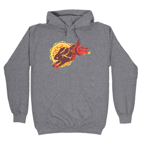 Tribal Rabbit Hooded Sweatshirt