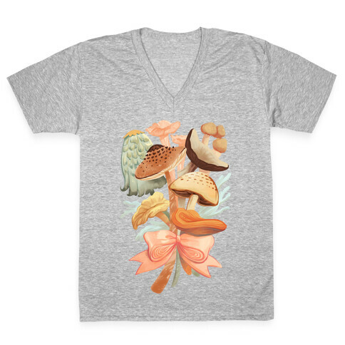 Bouquet Of Mushrooms V-Neck Tee Shirt