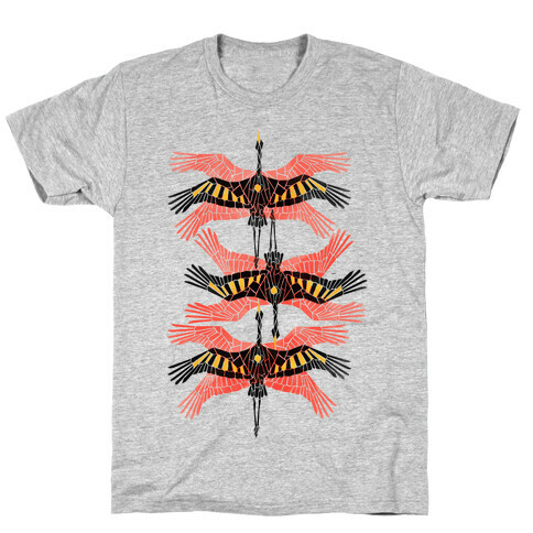 Geometric Deco Flying Cranes T-Shirt