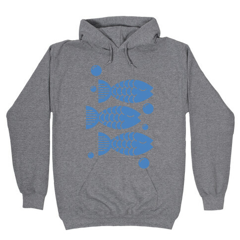 Geometric Fish Hooded Sweatshirt