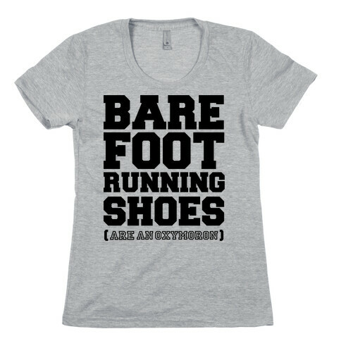 Barefoot Running Womens T-Shirt