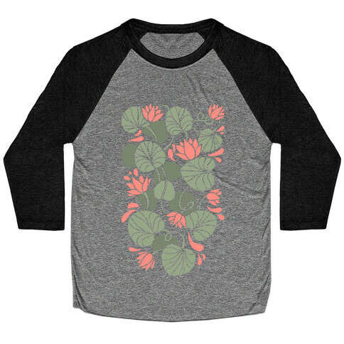 Art Nouveau Water Lilies Baseball Tee