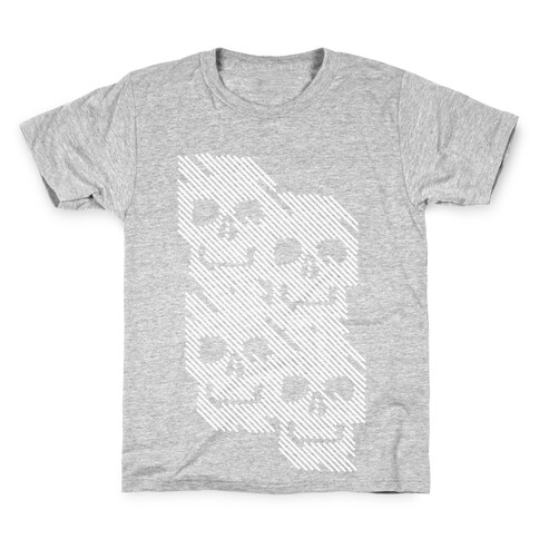 Repeating Skull Bars Kids T-Shirt