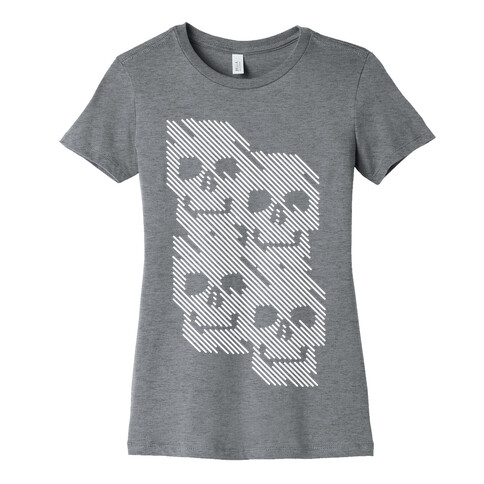 Repeating Skull Bars Womens T-Shirt