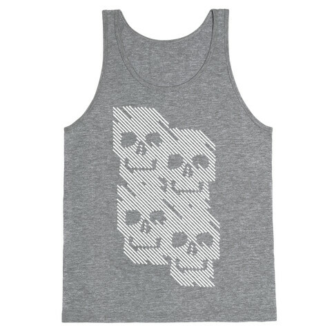 Repeating Skull Bars Tank Top