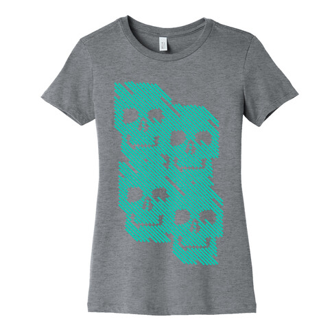 Repeating Skull Bars Womens T-Shirt