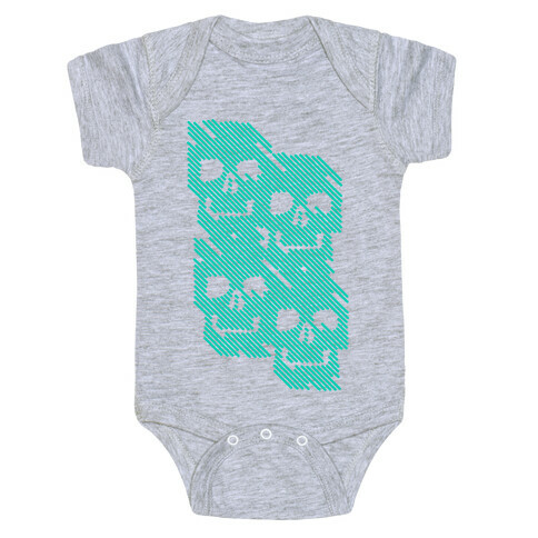 Repeating Skull Bars Baby One-Piece