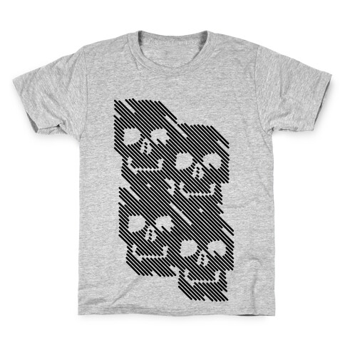 Repeating Skull Bars Kids T-Shirt