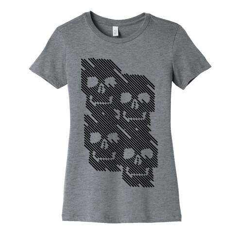 Repeating Skull Bars Womens T-Shirt