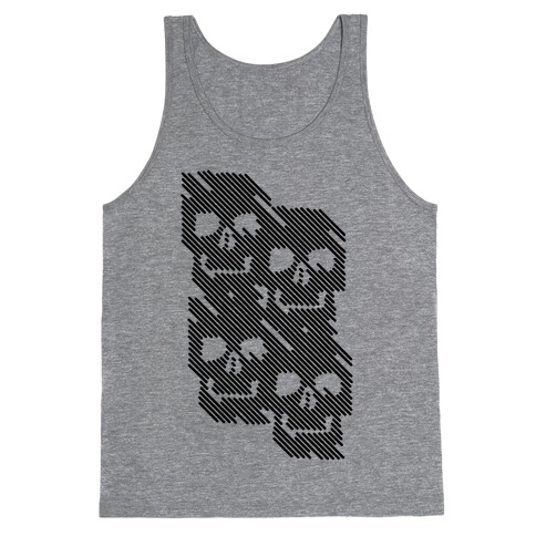 Repeating Skull Bars Tank Top