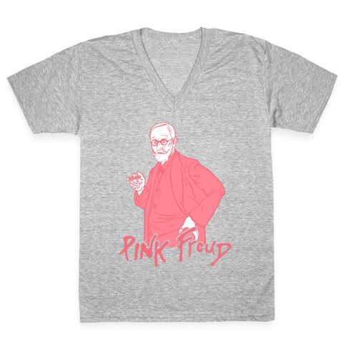 Pink Freud V-Neck Tee Shirt