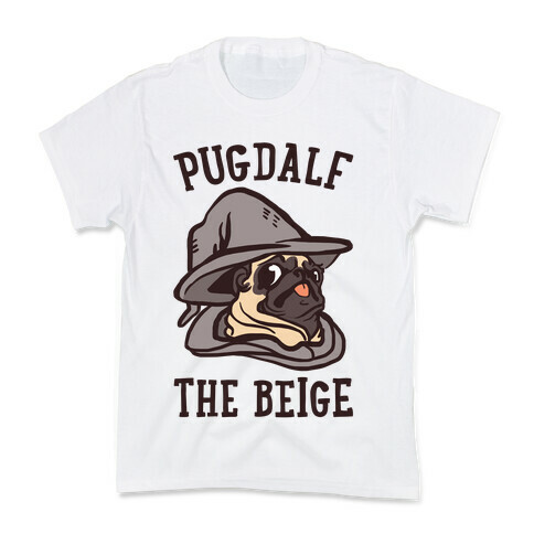Pugdalf The Beige Kids T-Shirt