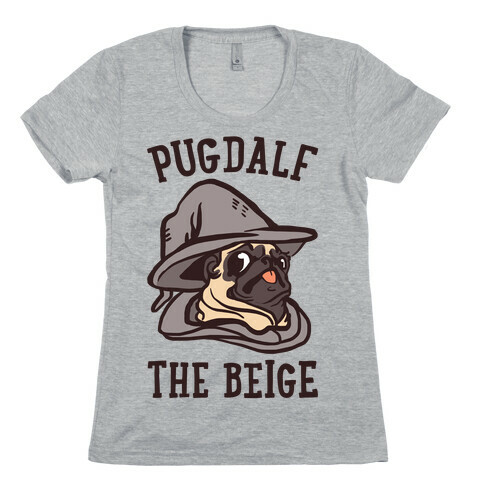 Pugdalf The Beige Womens T-Shirt