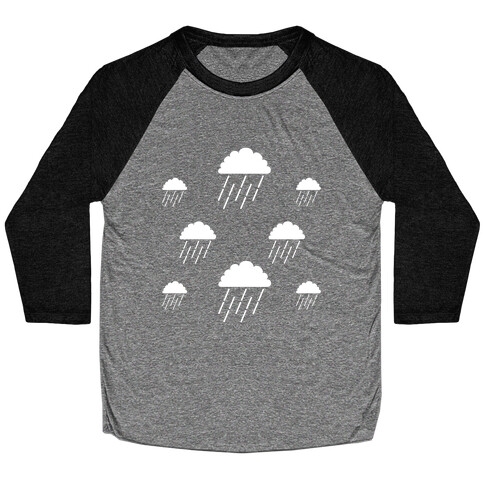 Minimalist Rain Clouds Baseball Tee