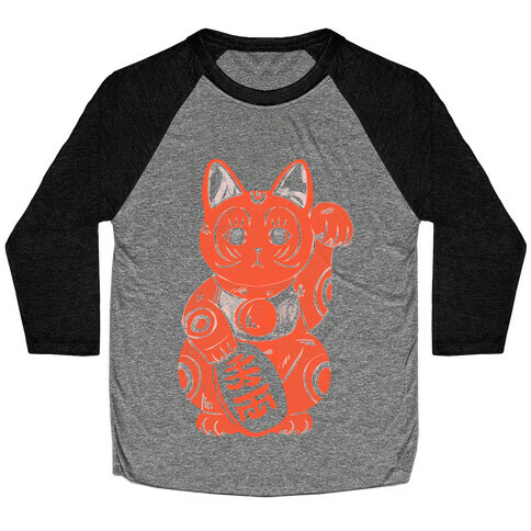 Japanese Lucky Cat Baseball Tee